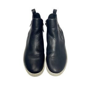 Sofft Britton Zip Boots Women’s 6.5m Black Leather Aqua Waterproof - Pre-owned